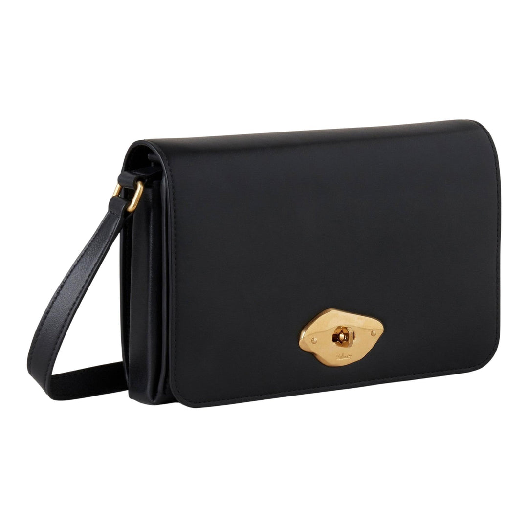 Club21 - Mulberry - Lana Wallet On Strap Black High Gloss Leather - SMALL CROSS BODY - Black