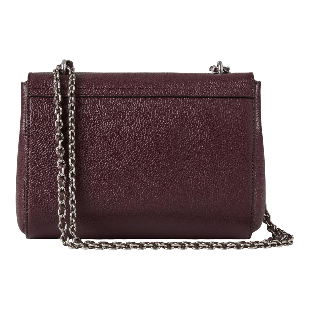Club21 - Mulberry - Lily Black Cherry Small Classic Grain - SMALL SHOULDER BAGS - Black Cherry