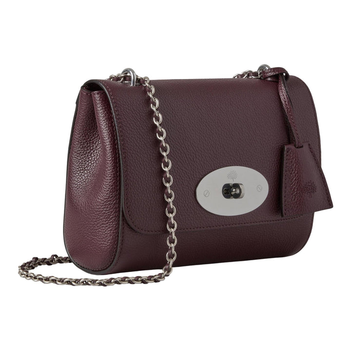 Club21 - Mulberry - Lily Black Cherry Small Classic Grain - SMALL SHOULDER BAGS - Black Cherry