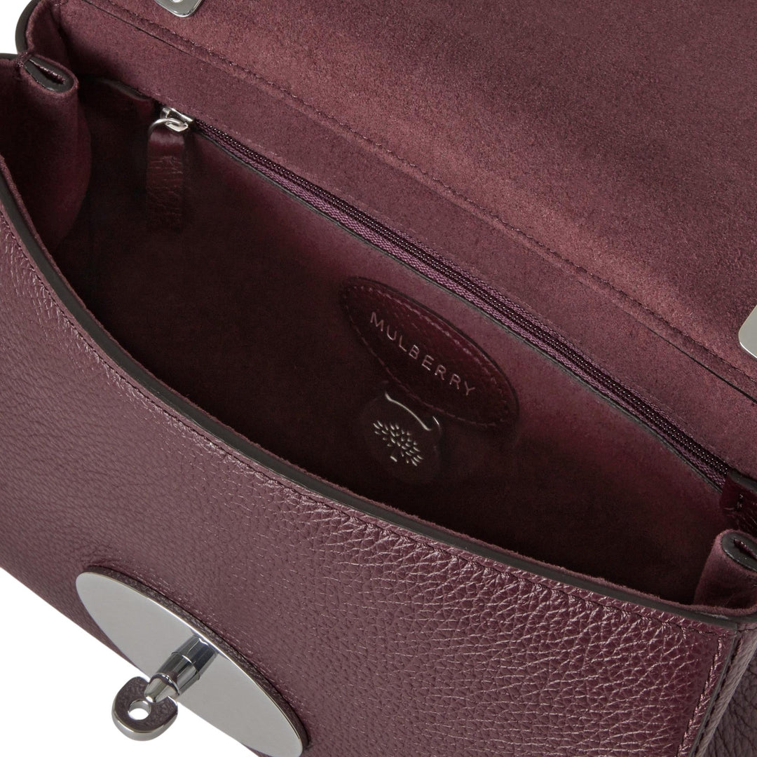 Club21 - Mulberry - Lily Black Cherry Small Classic Grain - SMALL SHOULDER BAGS - Black Cherry