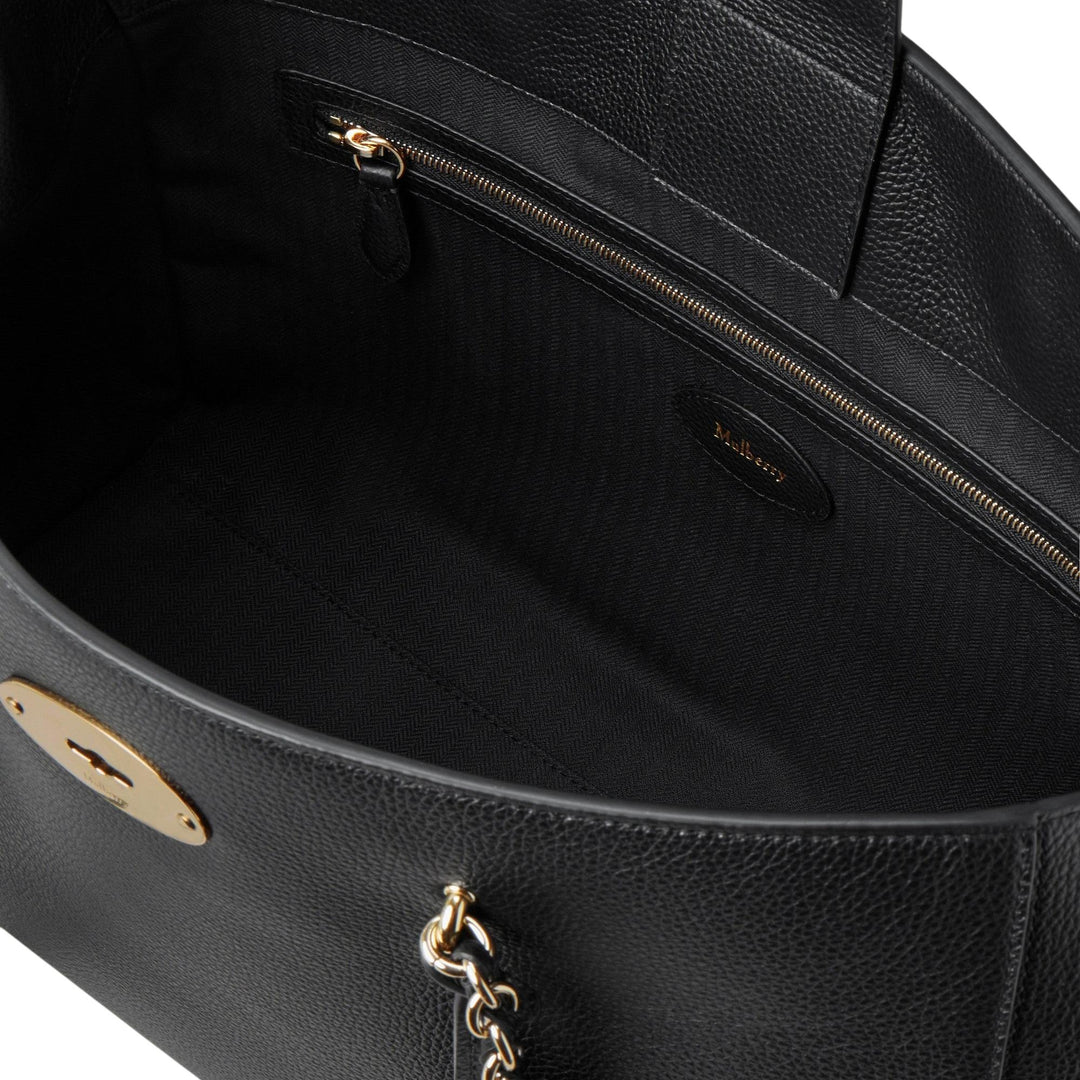 Club21 - Mulberry - Lily Chain Tote Small Classic Grain - MEDIUM TOTES - Black
