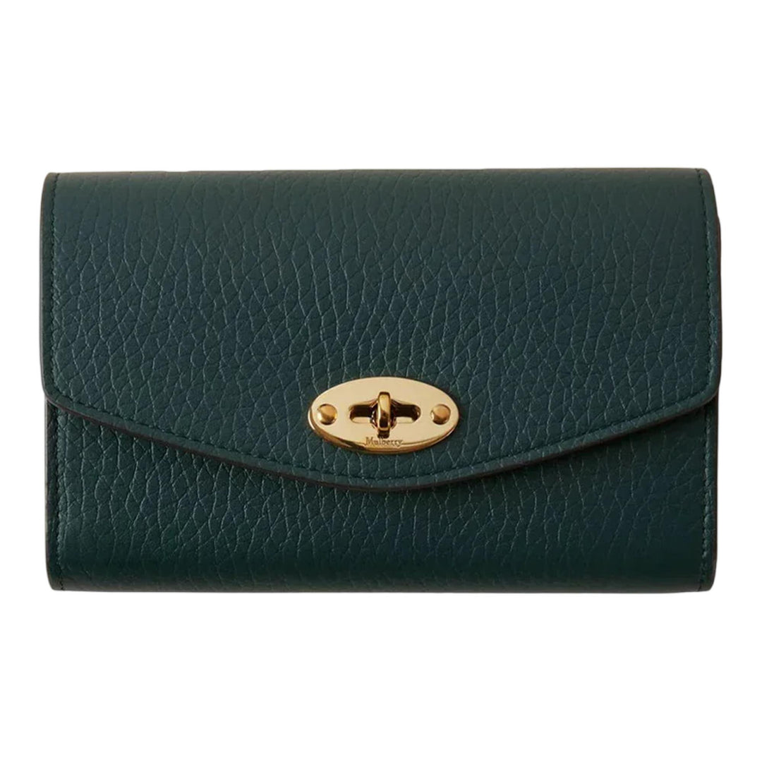 Club21 - Mulberry - Medium Darley Wallet Mulberry Green Heavy Grain - MEDIUM FRENCH PURSES - Dark Green