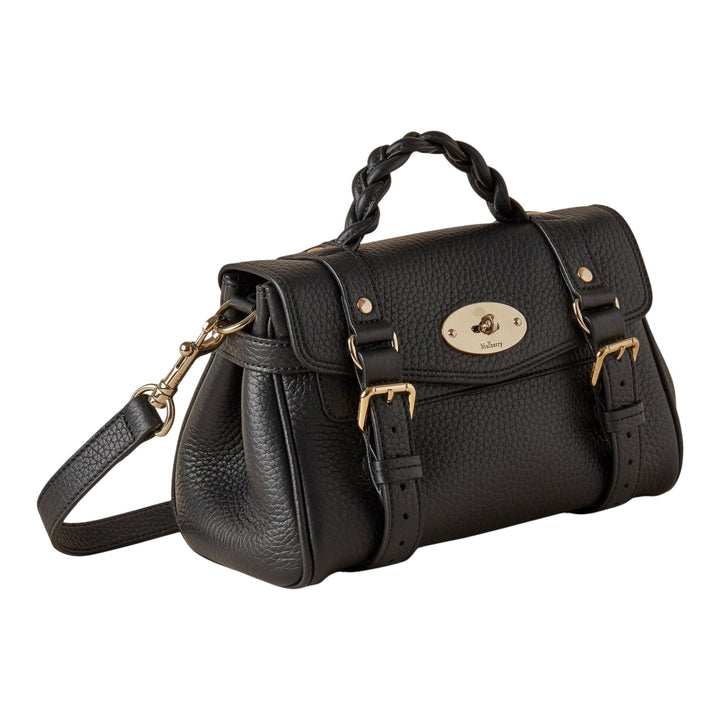 Club21 - Mulberry - Mini Alexa Black Heavy Grain - MINI TOP HANDLE - Black
