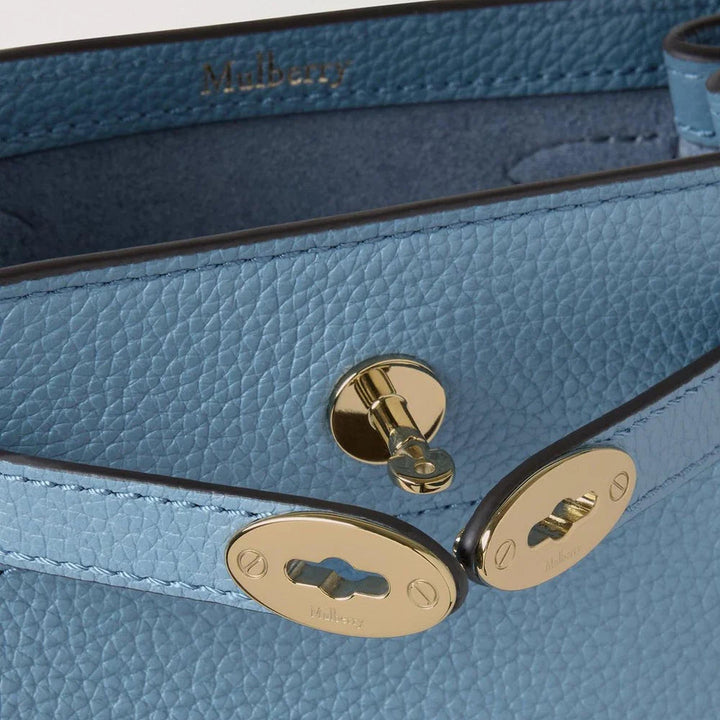 Club21 - Mulberry - Mini Islington Bucket Brighton Blue Small Classic Grain - MINI BAGS - Blue