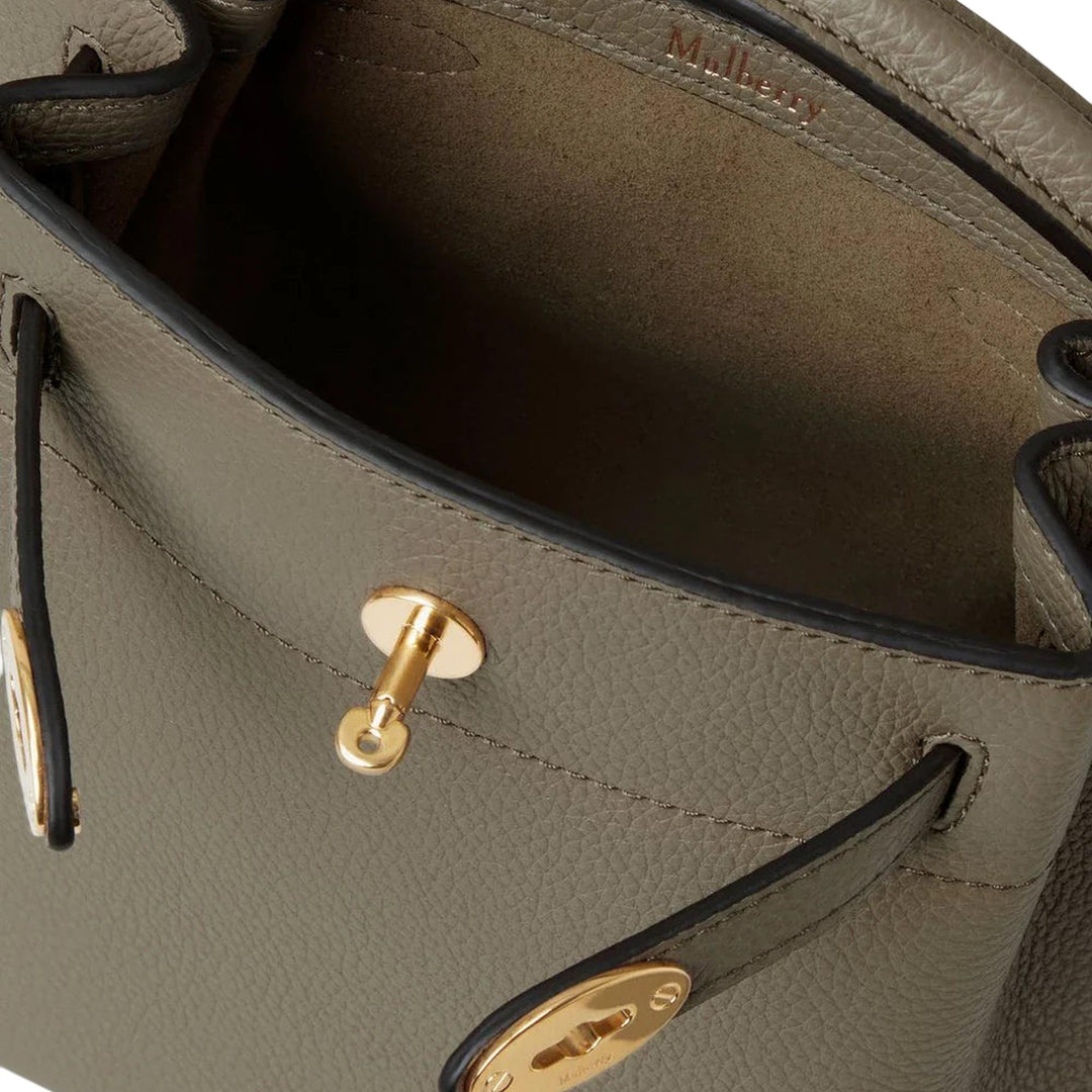 Club21 - Mulberry - Mini Islington Bucket Linen Green Small Classic Grain - MINI CROSS BODY - Linen Green