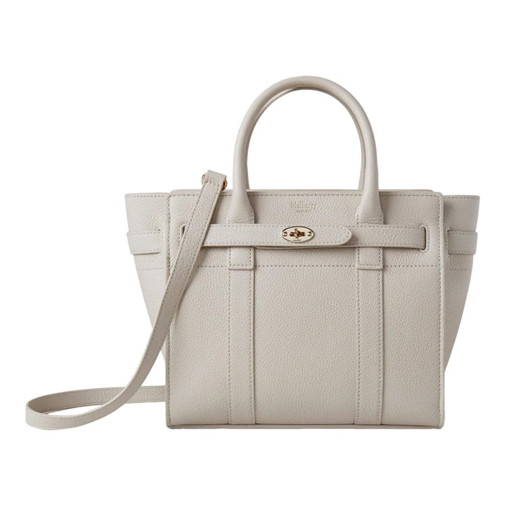 Club21 - Mulberry - Mini Zipped Bayswater Chalk Small Classic Grain - MINI SHOULDER BAGS - Off-White