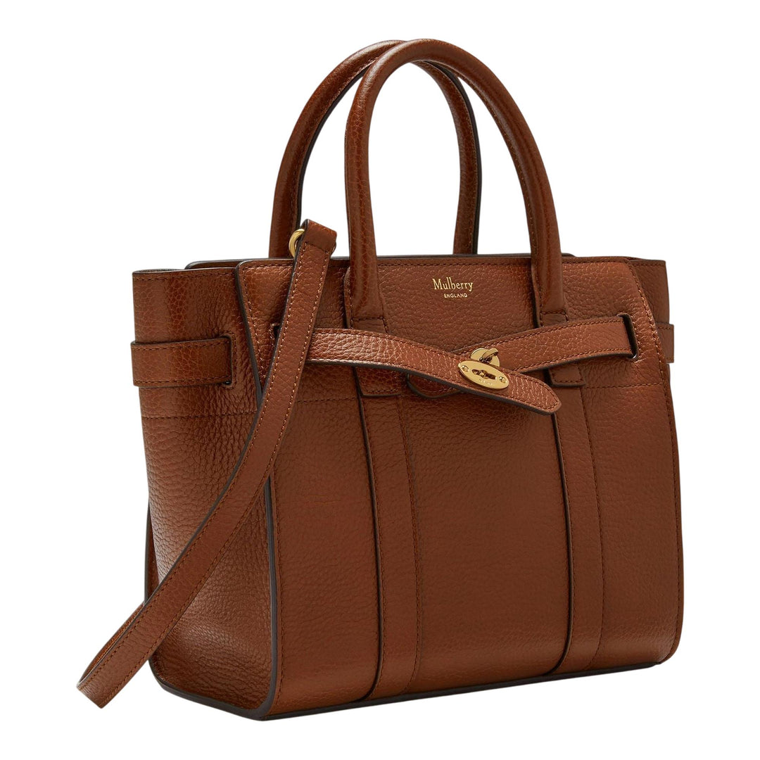 Club21 - Mulberry - Mini Zipped Bayswater Oak Small Classic Grain - MINI SHOULDER BAGS - Brown
