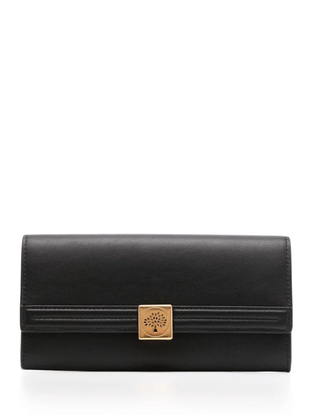 Mulberry Tree Long Wallet Black Micro Classic Grain