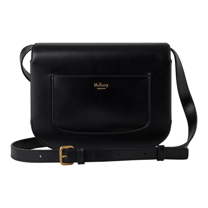 Club21 - Mulberry - Pimlico Satchel Black & Brass Super Lux Calf - MEDIUM CROSS BODY - Black
