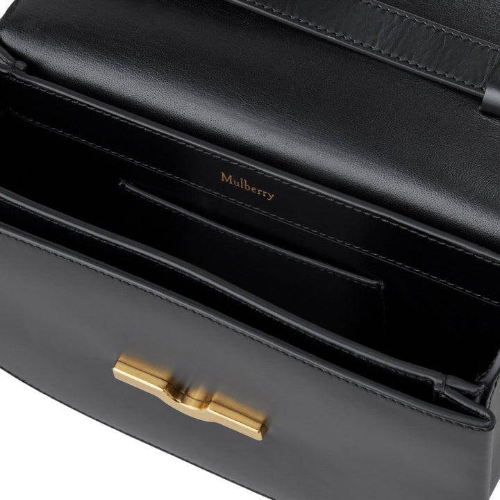 Club21 - Mulberry - Pimlico Satchel Black & Brass Super Lux Calf - MEDIUM CROSS BODY - Black