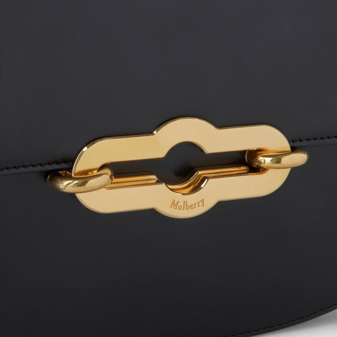 Club21 - Mulberry - Pimlico Satchel Black & Brass Super Lux Calf - MEDIUM CROSS BODY - Black