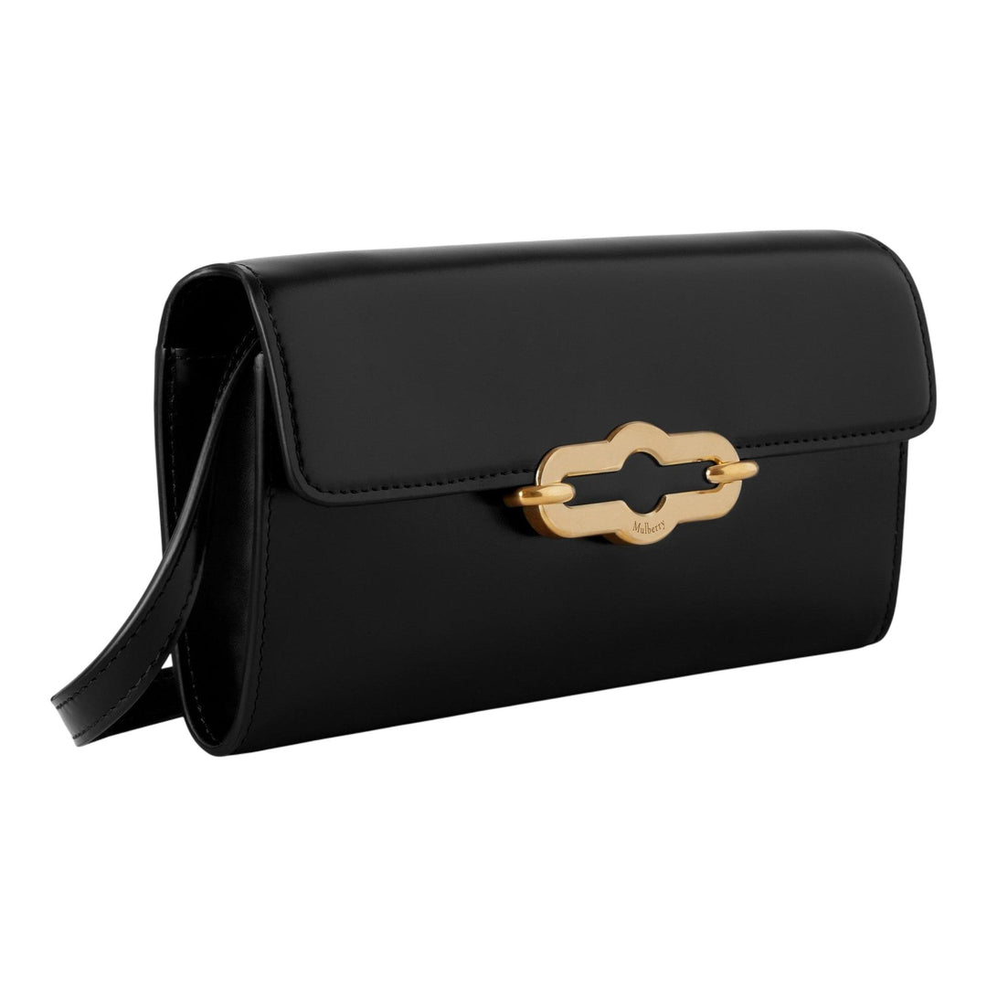 Club21 - Mulberry - Pimlico Wallet On Strap Black Super Lux Calf - SMALL CROSS BODY - Black