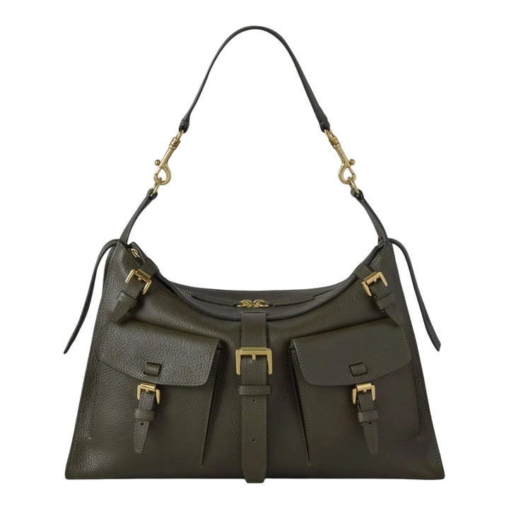 Club21 - Mulberry - Roxanne Shoulder Bag Juniper Green Nvt - MEDIUM SHOULDER BAGS - Juniper Green