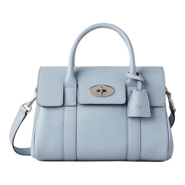 Club21 - Mulberry - Small Bayswater Satchel Small Classic Grain - HANDBAGS - Greyish Blue