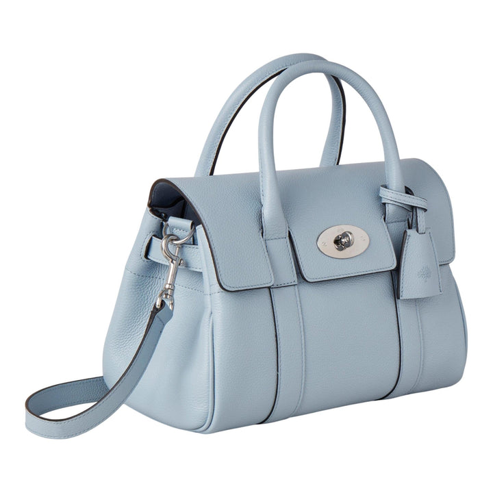 Club21 - Mulberry - Small Bayswater Satchel Small Classic Grain - HANDBAGS - Greyish Blue
