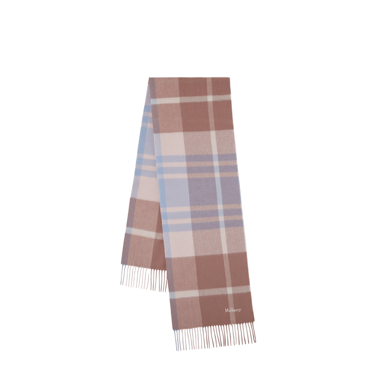 Small Check Merino Wool Scarf