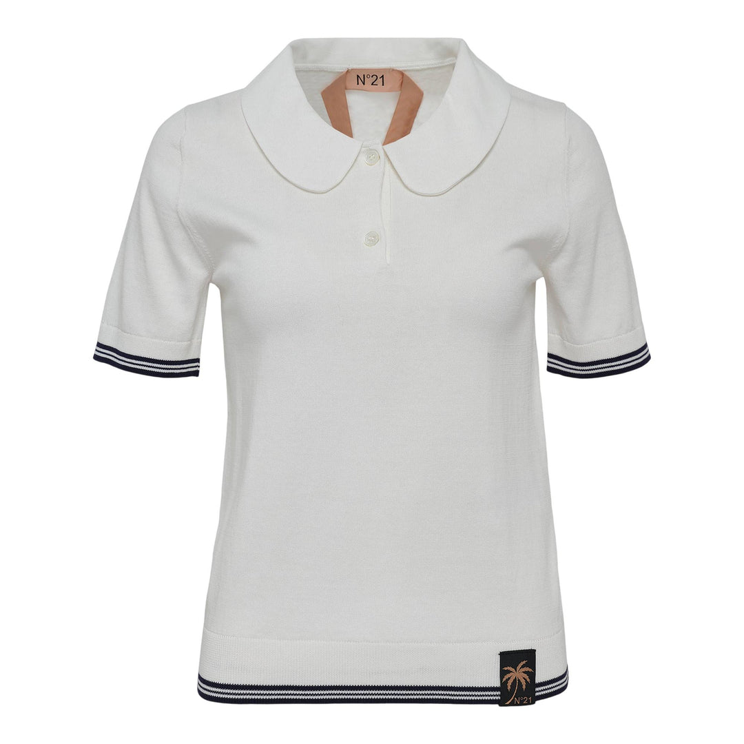 Club21 - N21 - Cotton Polo Top - POLOS - White