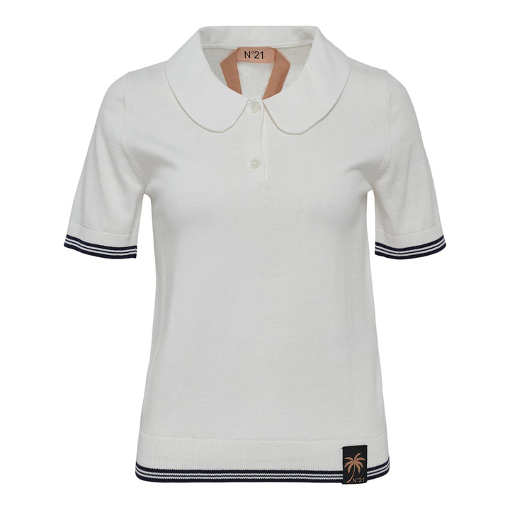Club21 - N21 - Cotton Polo Top - POLOS - White