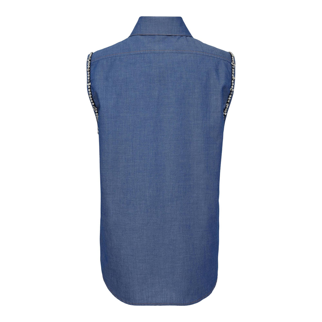 Club21 - N21 - Sleeveless Denim Top - BLOUSES - Denim