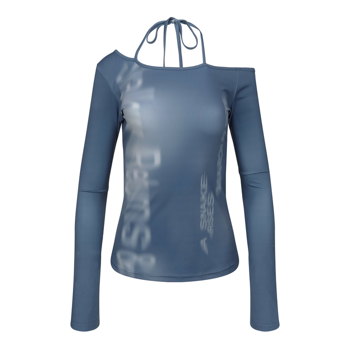 Halter Slim Fit Long Sleeve Top