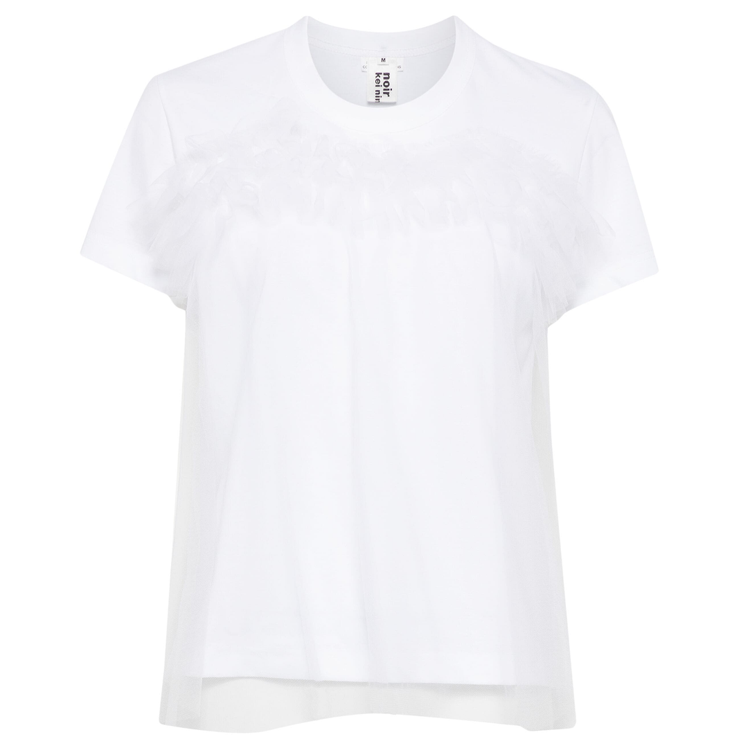Noir_Kei_Ninomiya_Cotton_Ponte_X_Nylon_Tulle_T-Shirt_White