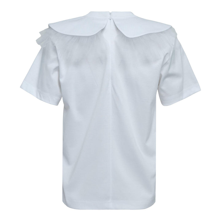Club21 - Noir Kei Ninomiya - Cotton Ponte X Nylon Tulle Tee - TEES - White
