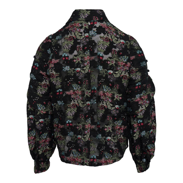Club21 - Noir Kei Ninomiya - Floral Pattern Cut Jacquard Top - BLOUSES - Multi