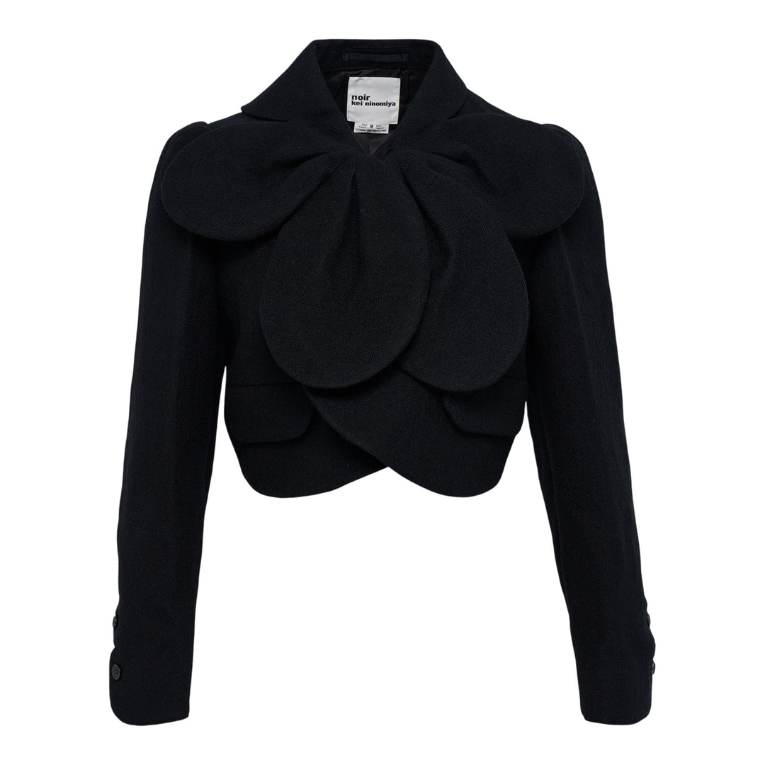 Club21 - Noir Kei Ninomiya - Herringbone Pattern Wool Mille Jacket - JACKETS - Black