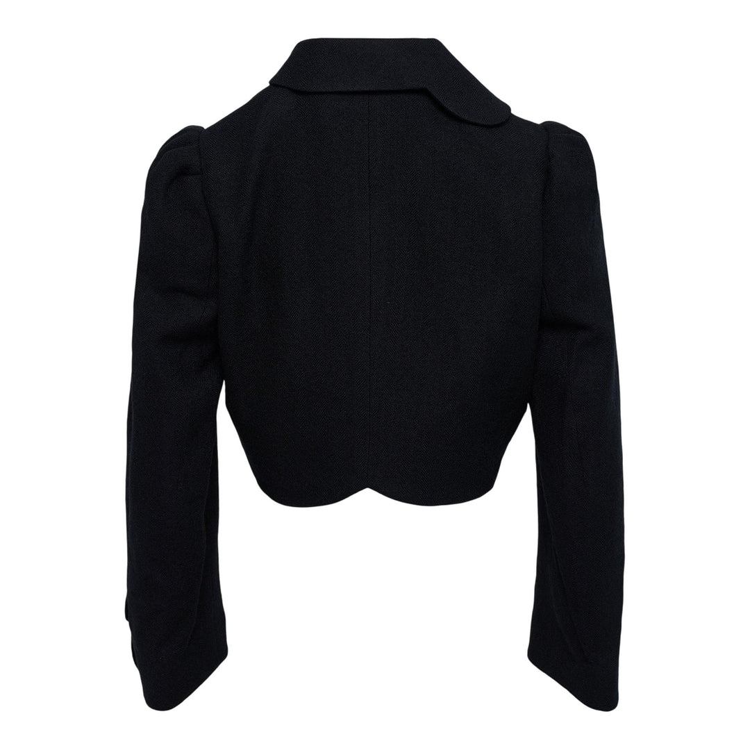 Club21 - Noir Kei Ninomiya - Herringbone Pattern Wool Mille Jacket - JACKETS - Black