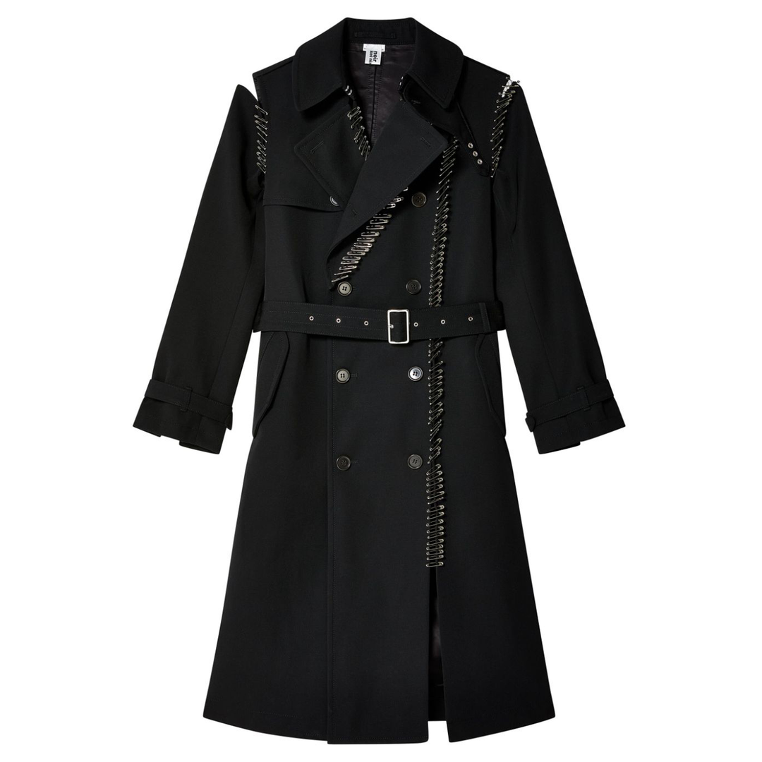 Noir_Kei_Ninomiya_Wool_Gabardine_Coat_Black