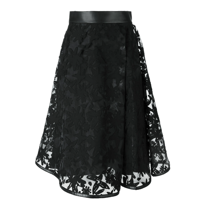 Wool Polyester Gabardine Skirt