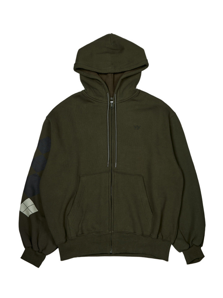 OPEN_YY_Argyle_Box_Hoodie-Khaki