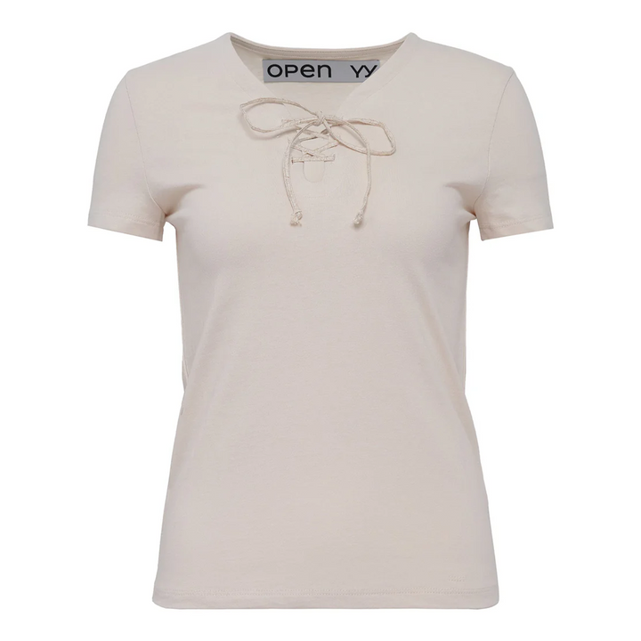 Lace-Up Jersey Tee