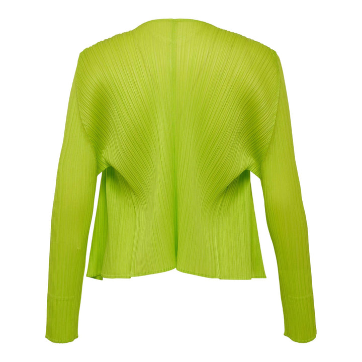 Club21 - PLEATS PLEASE ISSEY MIYAKE - New Colorful Basics 3 Cardigan - PLEATED CARDIGANS - Yellow Green
