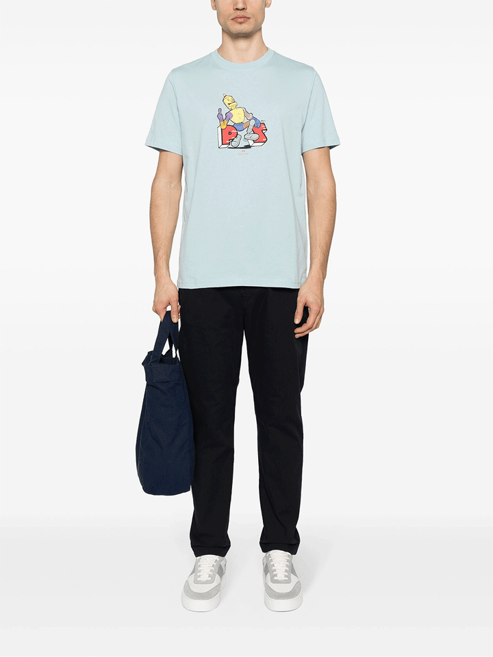 PS-Paul-Smith-Mens-Regular-Fit-T-Shirt-Robot-Blue-2