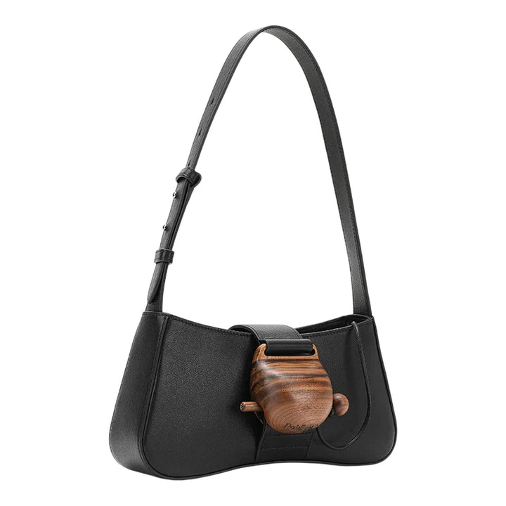 Club21 - PabePabe - Wooden Fish Bag - HANDBAGS - Black