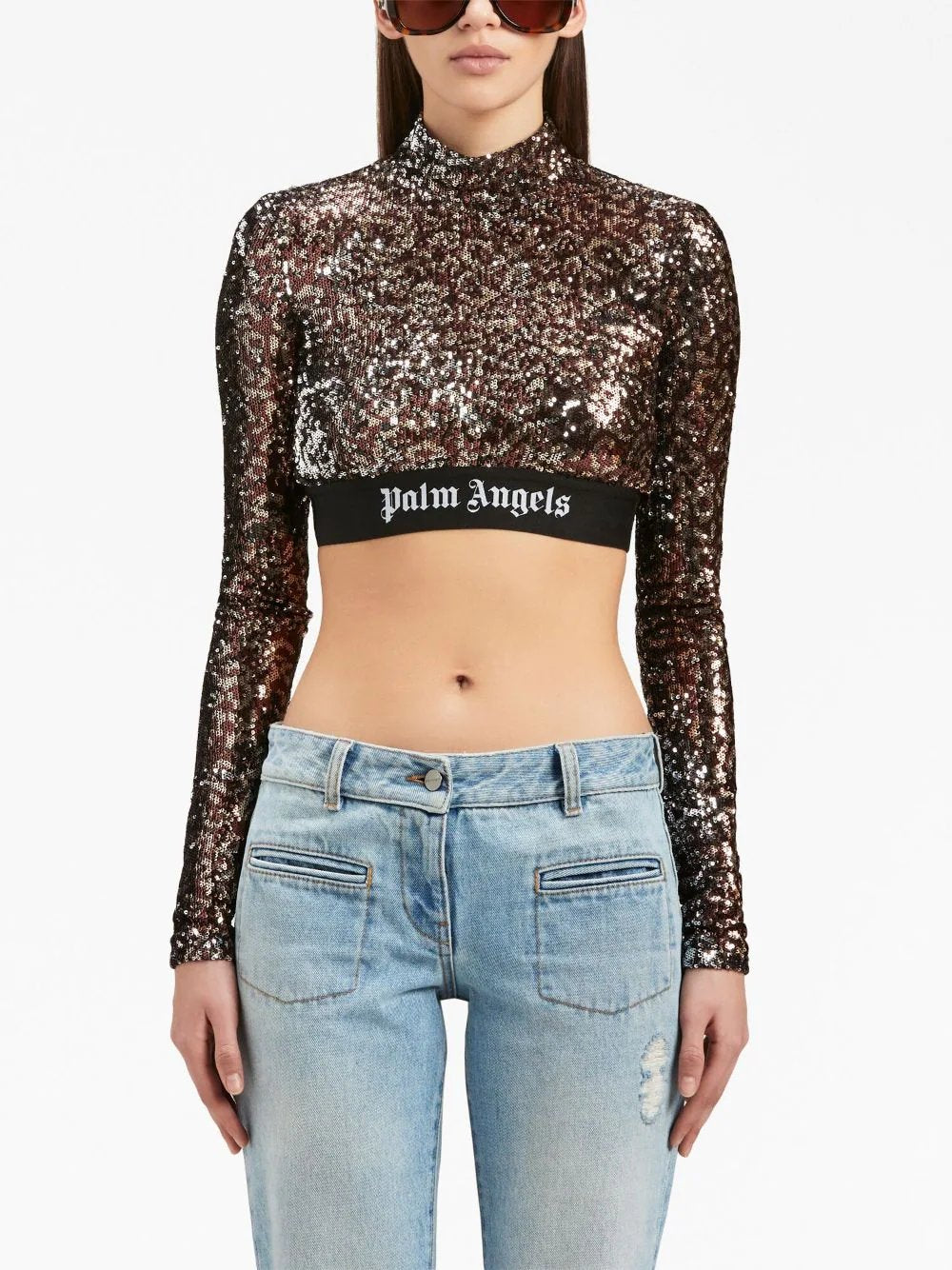 Palm-Angels-Logo-Tape-Sequins-Long-Sleeve-Top-Brown-3
