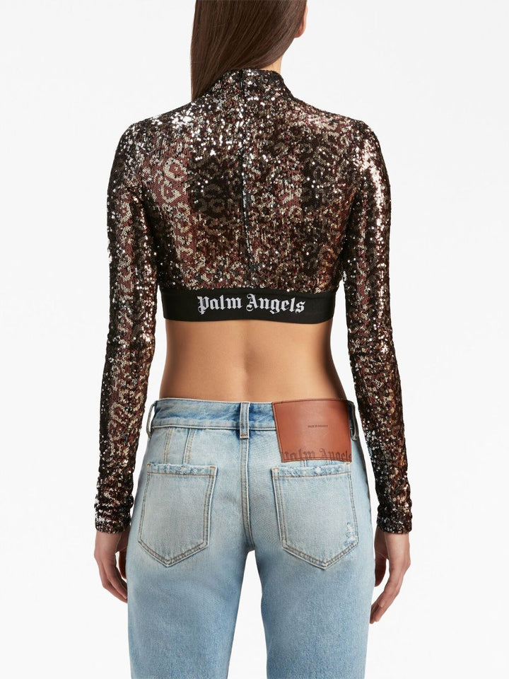 Palm-Angels-Logo-Tape-Sequins-Long-Sleeve-Top-Brown-5