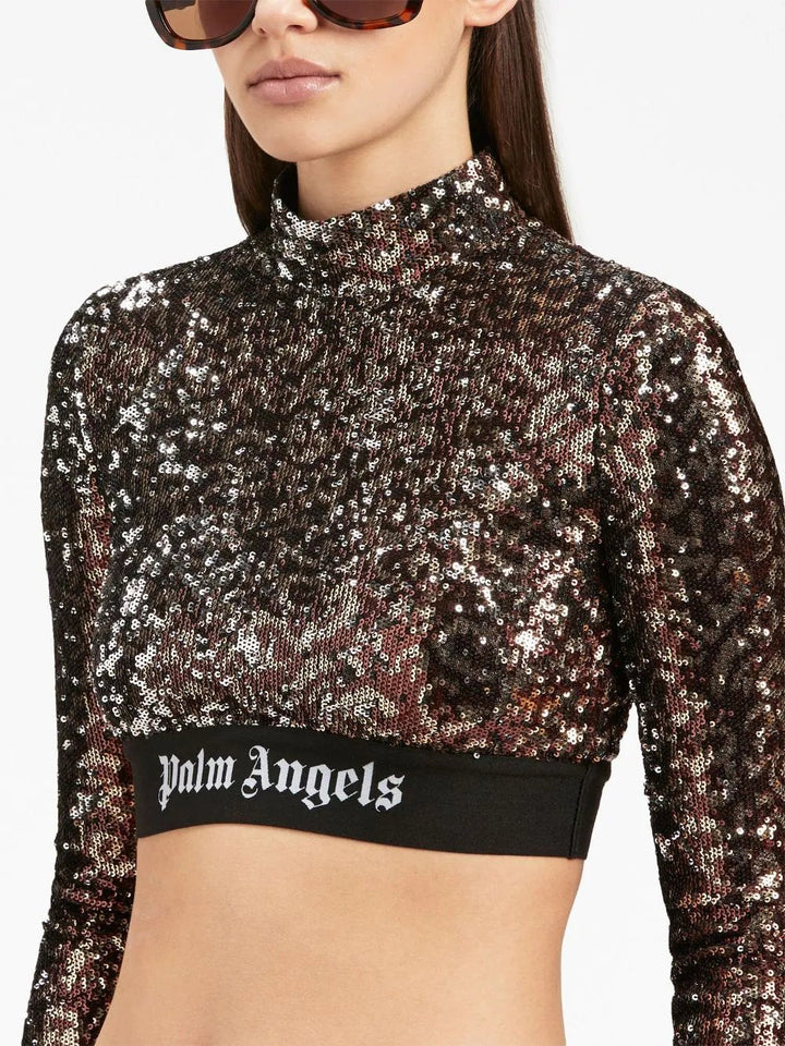 Palm-Angels-Logo-Tape-Sequins-Long-Sleeve-Top-Brown-6
