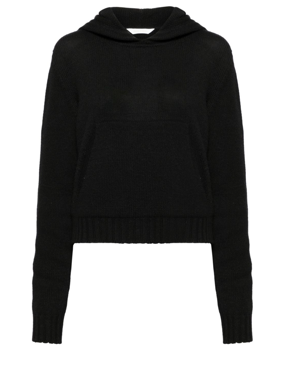 Curved Logo Knitted Hoody