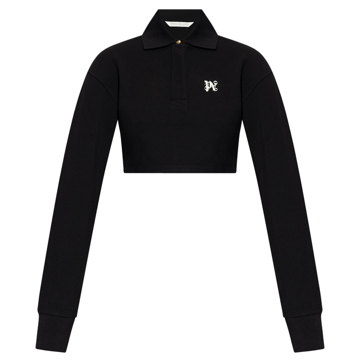 Palm_Angels_PA_Monogram_Cropped_Polo_Black