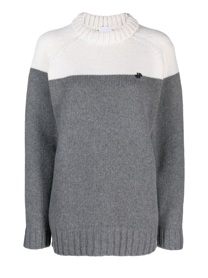     Patou-Unisex-Colorblock-Jumper-Grey-1