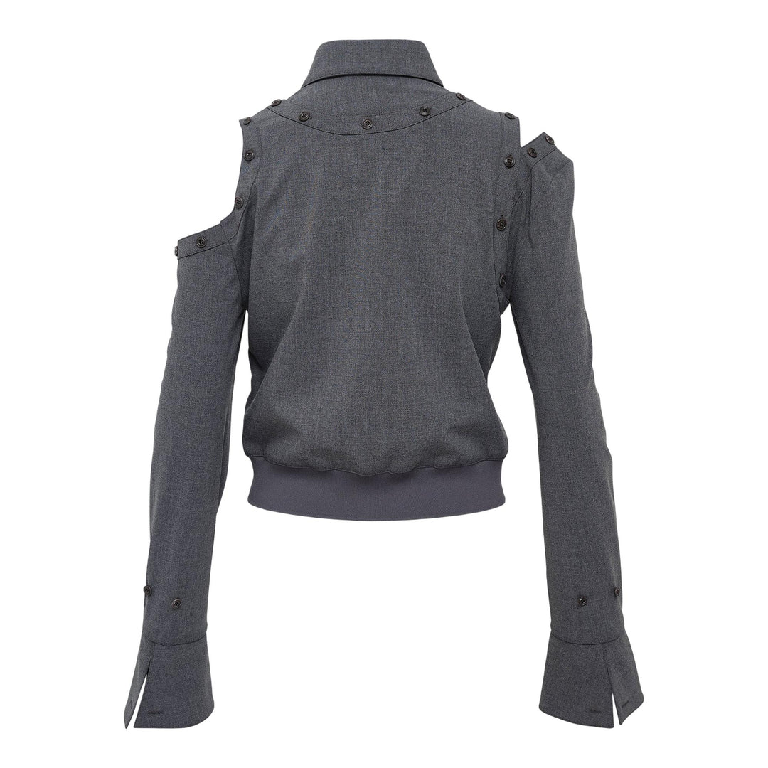 Club21 - ROKH - Buttoned Sleeve Shirt - WOVEN TOPS - Grey