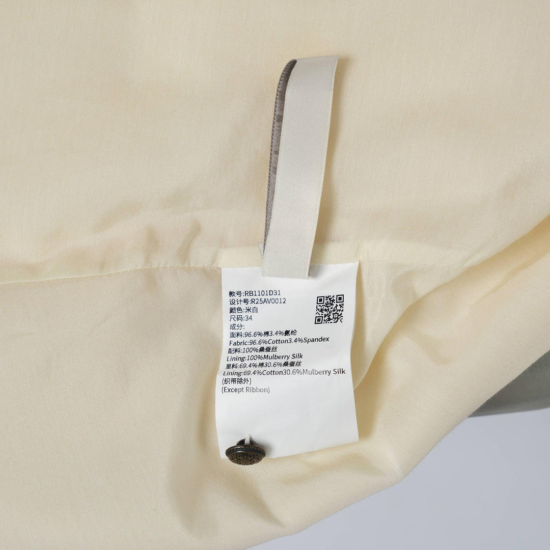 Club21 - Renli Su - Cropped Velvet Trousers - BLOUSES - Off-White