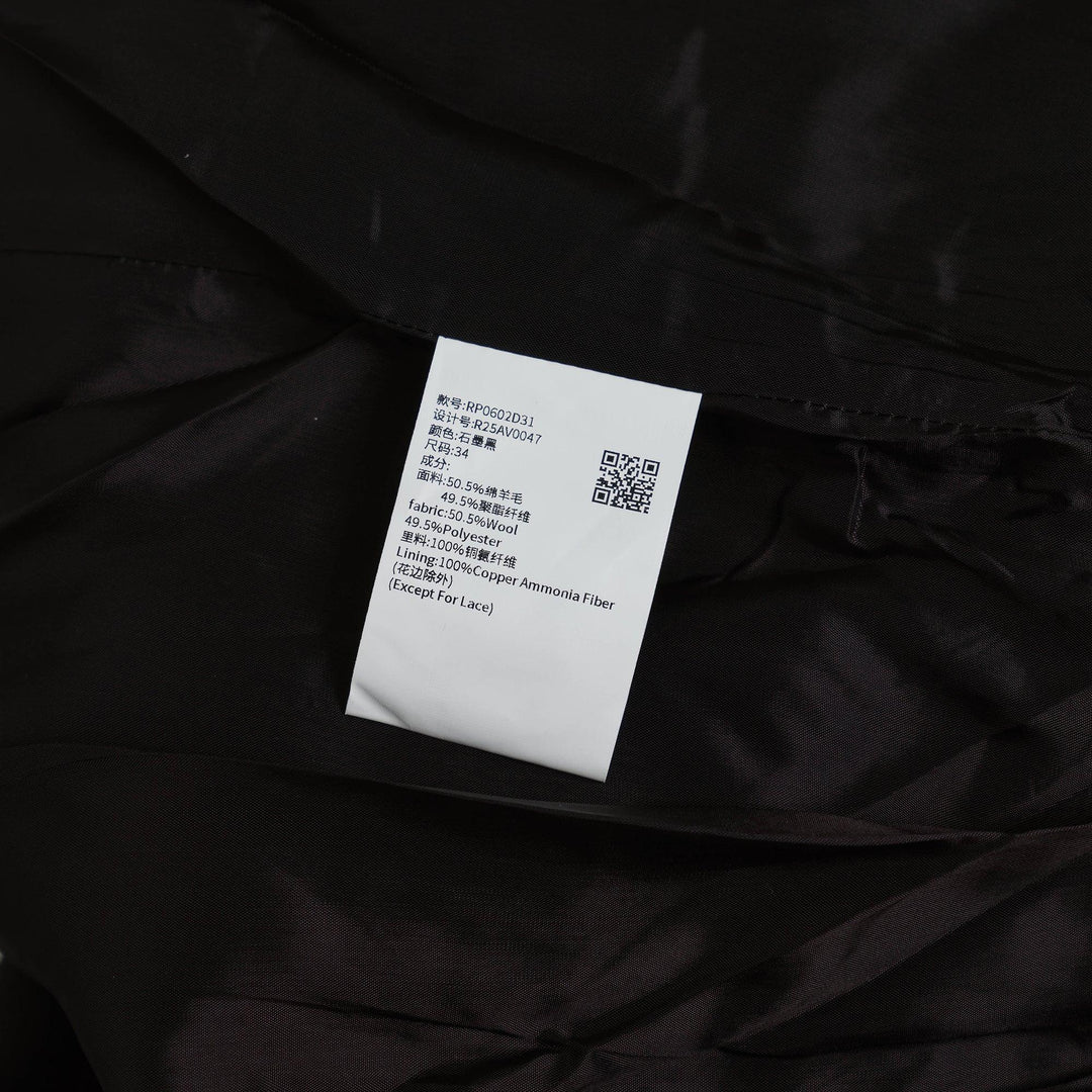 Club21 - Renli Su - Wool Boxy Cropped Coat - SHORTS - Black