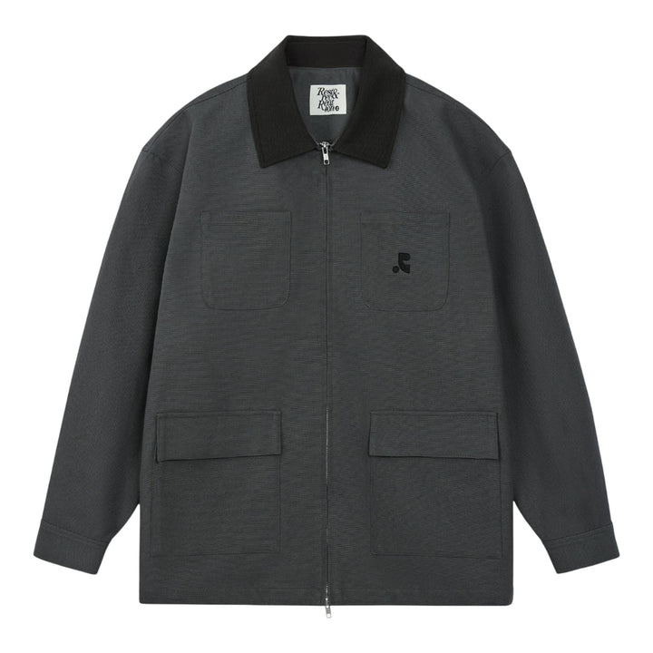 Club21 - Rest&Recreation - Cotton Work Jacket - BLOUSES - Charcoal
