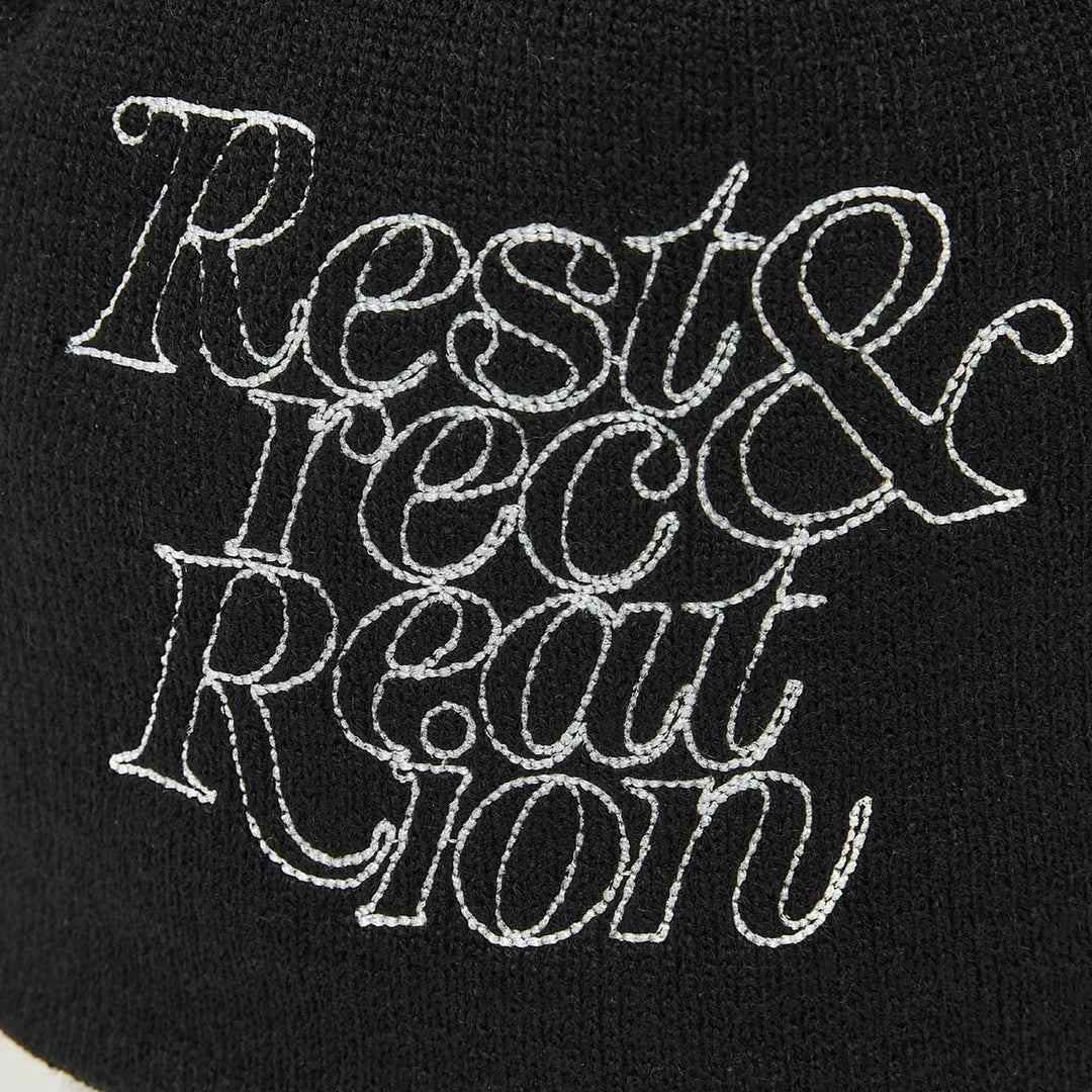 Club21 - Rest&Recreation - Stitch Logo Beanie - HATS - Black