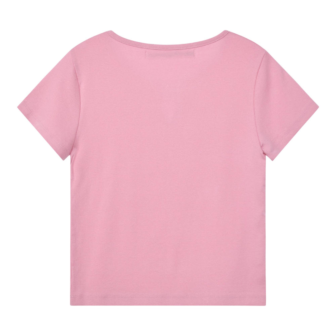 Club21 - Rest&Recreation - U-Neck Logo Clip Top - TEES - Pink
