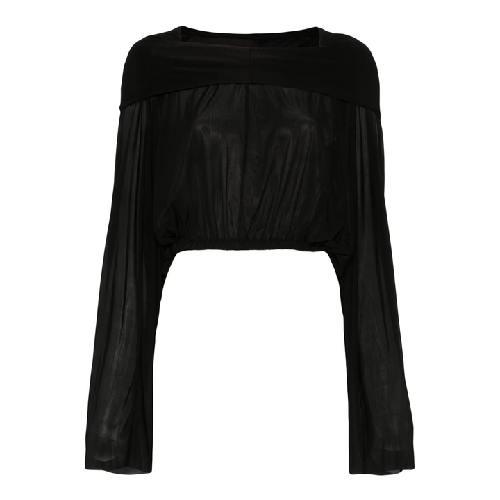 Cropped Hooded Tunic Stretch Cotton