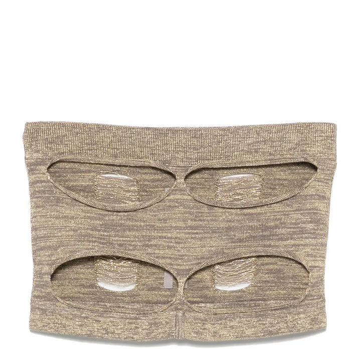 Tanja Bandeau Shredded Gold Knit
